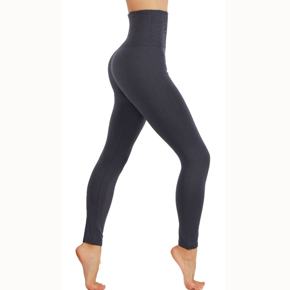 Yelete Pants - Fleece leggings with high-waist Gray 538